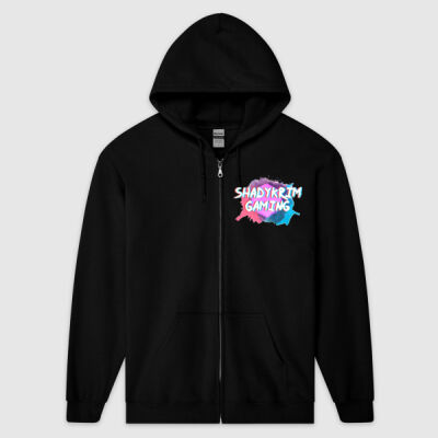 Unisex Zip Hoodie - Splatter Logo (Black Only) Thumbnail